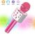 Microfono per cantare bambini rosa